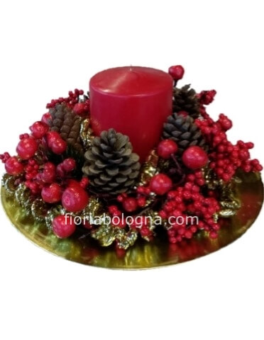 Centrotavola natalizio rosso