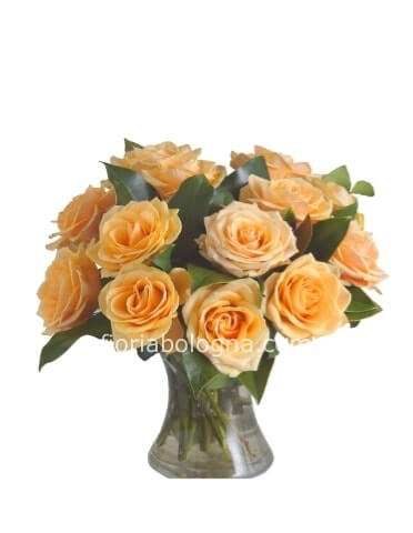 Bouquet di roselline arancio