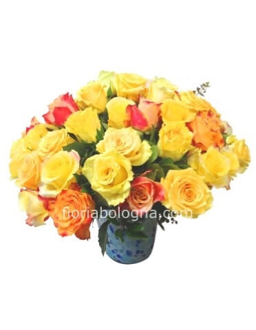 Bouquet di rose gialle